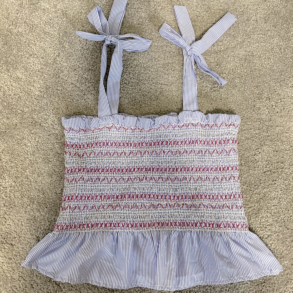 Ruffled tank blouse